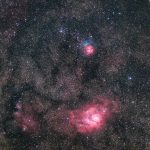 M8（干潟星雲）とM20（三裂星雲）