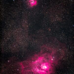 干潟星雲と三裂星雲